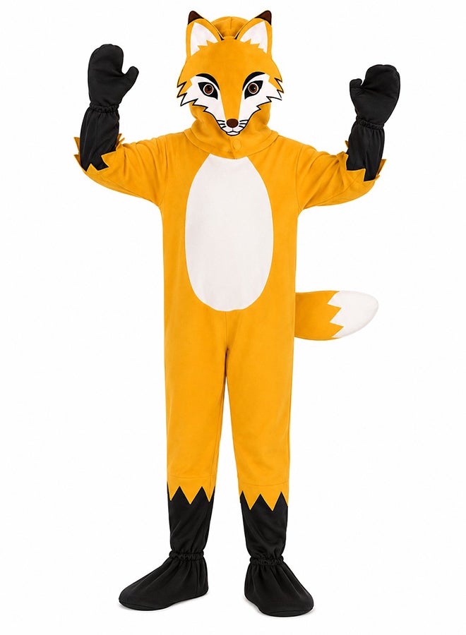 Toy Land Kids Fox Animal Costume Set with Hood – Fancy Dress Jumpsuit Outfit for Boys & Girls of age 10 to 11 years - Image 2