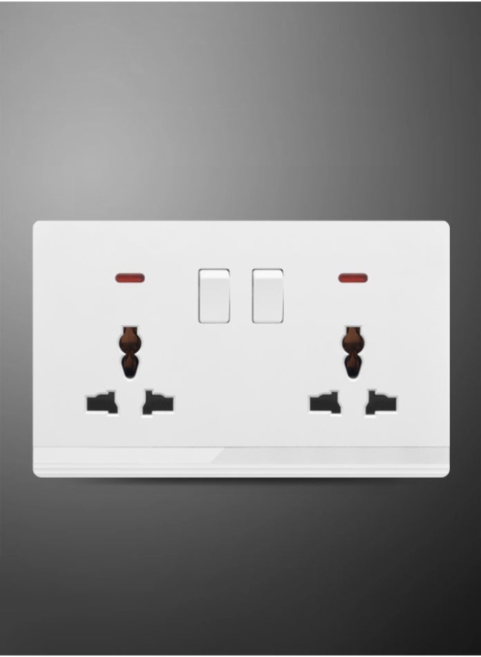 Vmax Double MF Socket with Switch Premium Wall Power Outlet Durable & Safe Design Easy Installation Multiple Color Options Ideal for Homes, Offices & Commercial Use - Image 4