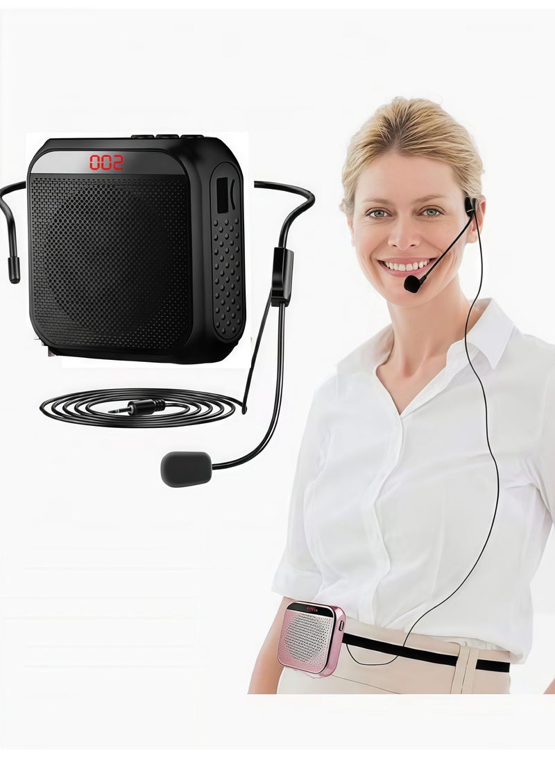 KASTWAVE Rechargeable Portable Speech Amplifier for Teaching Speeches, Equipped with Wired Microphone Earphones for Easy Portable Amplification - Image 1