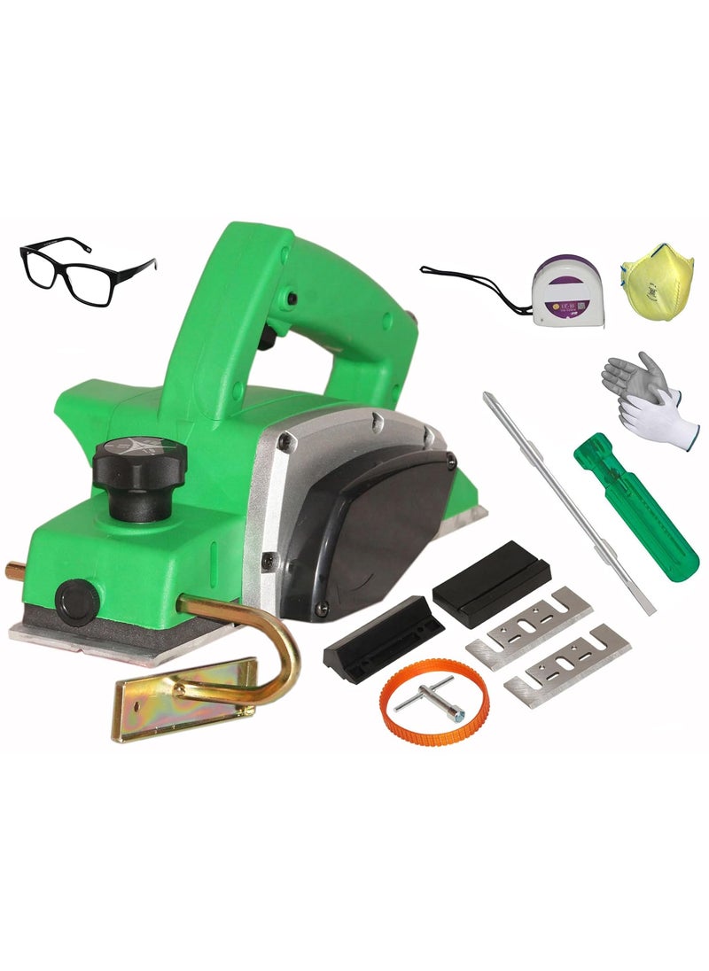 Digital Craft Digital Craft Wood Planer 1400W Machine of Carpentry HighPower MultiFunction Electric Planer Professional Woodworking Machine 82mm Electric Planer MachineTape 3Mtr6Inch 2 In 1 Screw Driver  - Image 1