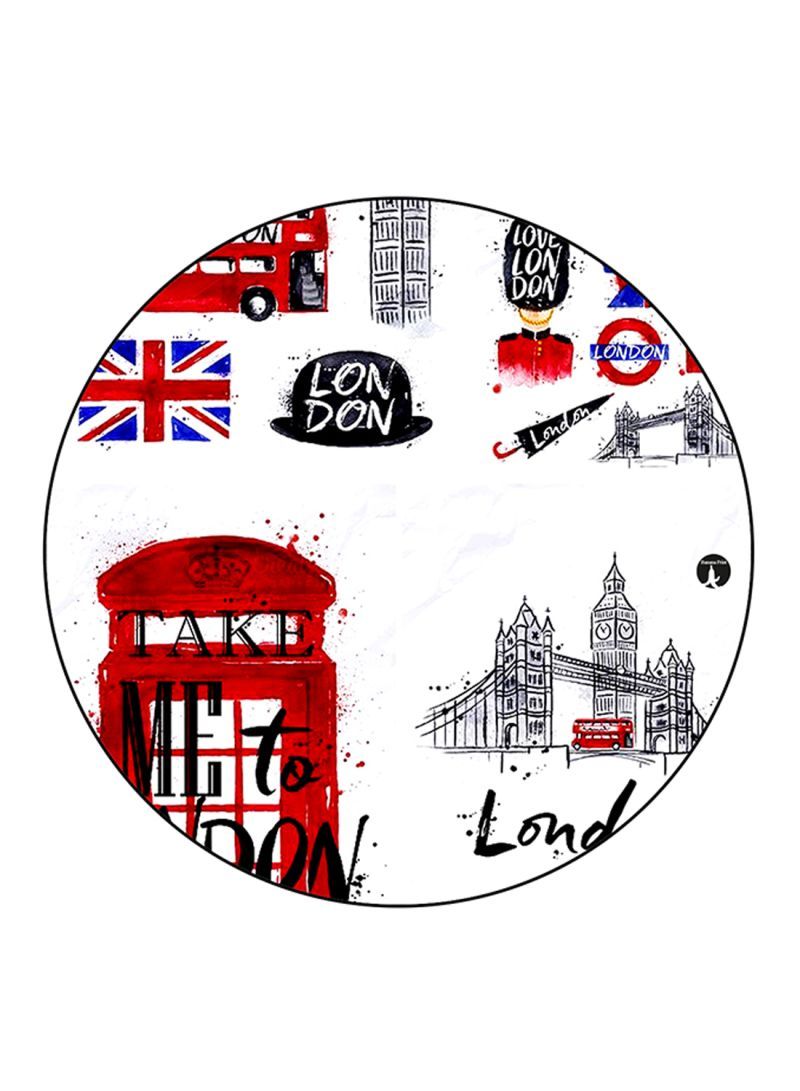 RKN مغناطيس ثلاجة مطبوع بلندن دائري متعدد الألوان - Image 2