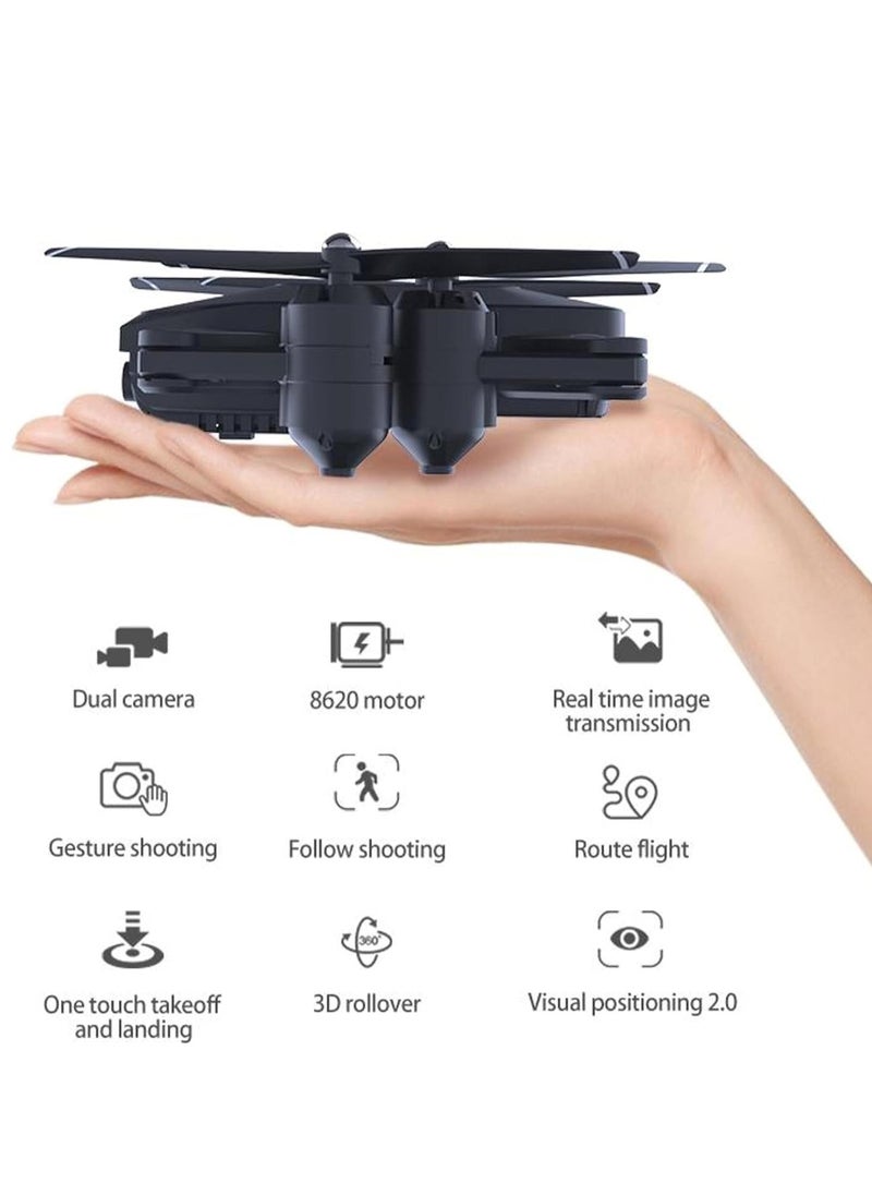 ELTRAZONE - P30 Plus Drone with 4K Dual HD Camera, Foldable Design, 20-Minute Flight Time, Visual Positioning 2.0, Automatic Braking System, and Gesture Control – Ideal for Photography & Video - Image 1