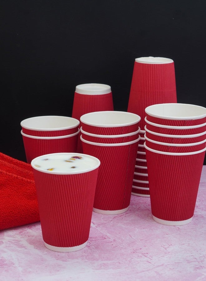 PARICOTT 330ml - 50 Cups | Ripple Paper Cups | Disposable Coffee & Tea Cups for Hot Drinks | Leak-Resistant, Sturdy & Eco-Friendly | Ideal for Office, Home, Events, Travel & Parties - Image 3