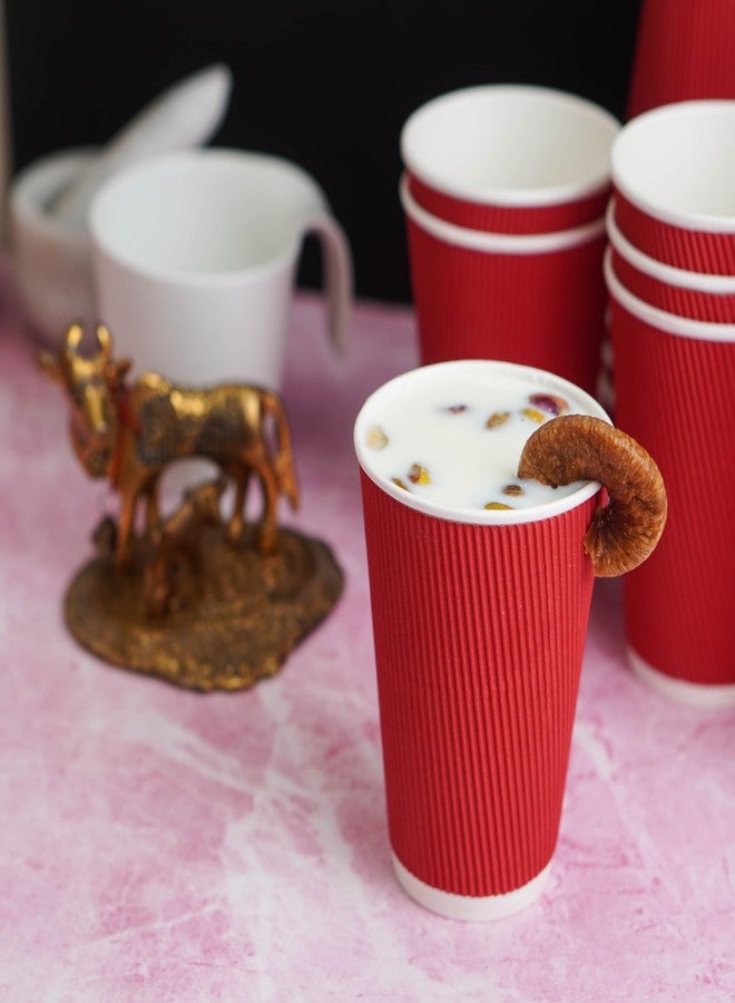 PARICOTT 330ml - 50 Cups | Ripple Paper Cups | Disposable Coffee & Tea Cups for Hot Drinks | Leak-Resistant, Sturdy & Eco-Friendly | Ideal for Office, Home, Events, Travel & Parties - Image 5