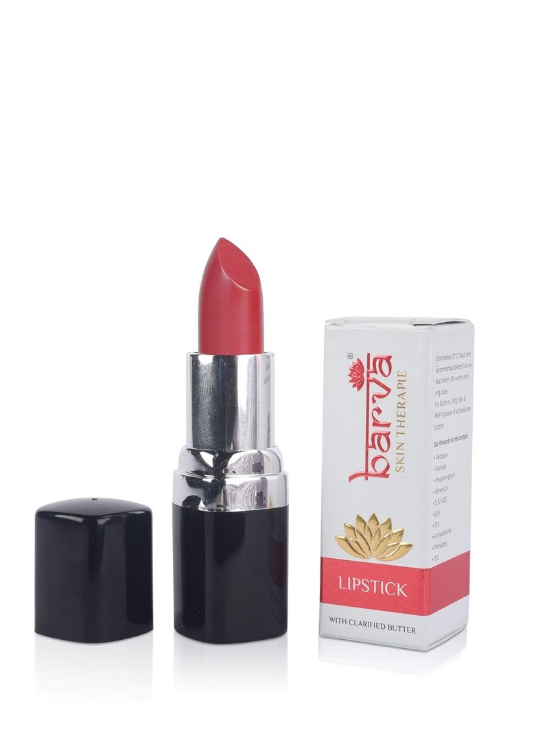 Barva Natural Moisturising Lipsticks made using Pure Ghee Kokum butter and Mineral Colours 4.3G Elegant Red 612 - Image 2