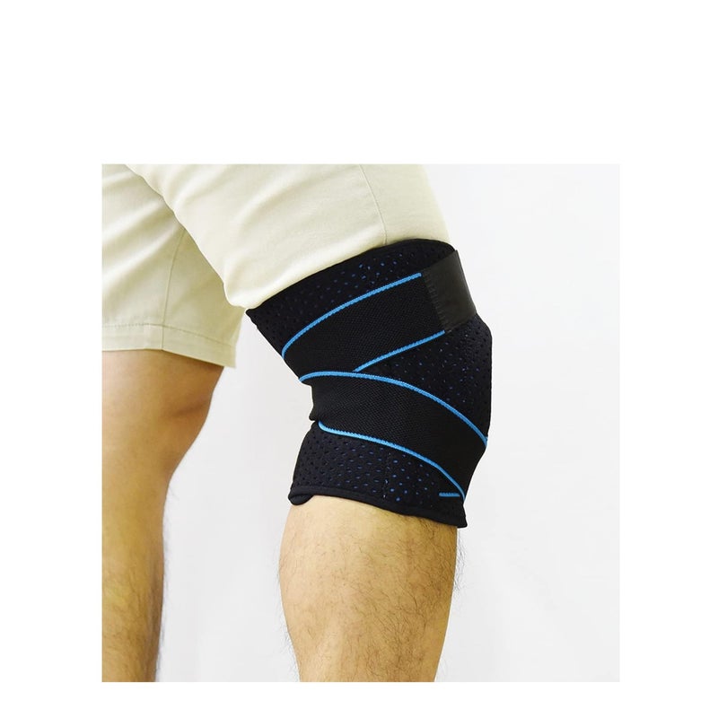 Zikra Knee Support Brace Open-Patella Gel Pads Knee Brace Side Stabilizers Adjustable and Breathable Knee Supports, Joint Pain Relief Injury Recovery for Men and Women Blue(1 piece) - Image 4