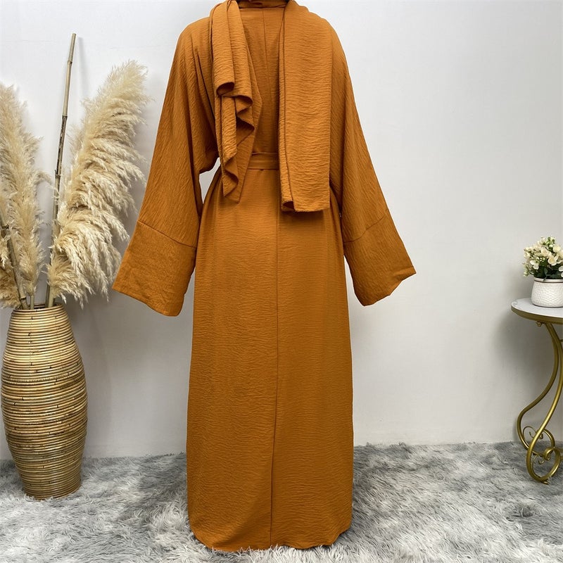 monica fashion Women's Casual Solid Color Sleeveless Dress With Pockets and Cardigan Set - Image 5