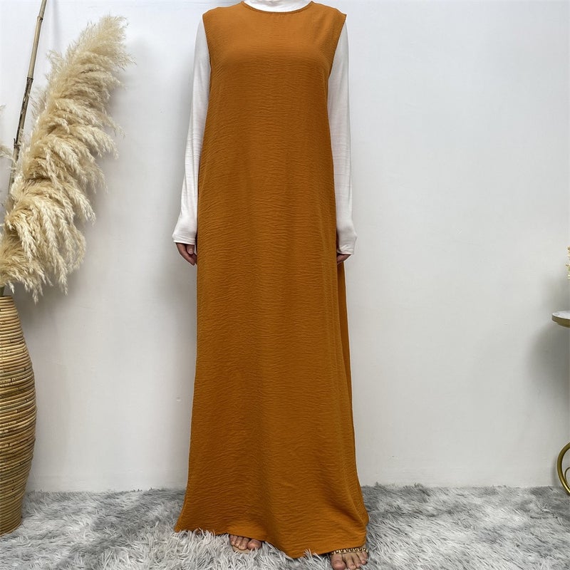 monica fashion Women's Casual Solid Color Sleeveless Dress With Pockets and Cardigan Set - Image 2