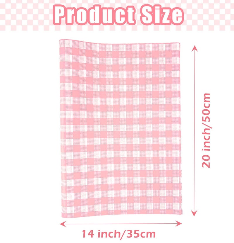 MUNILAIL 100 Sheets Gingham Tissue Paper 14 x 20 Inches Pink and White Checkered Tissue Paper for Gift Bags Bulk Wrapping Papers Gift Papers Tissue for Birthday Gift Packing Crafts - Image 3