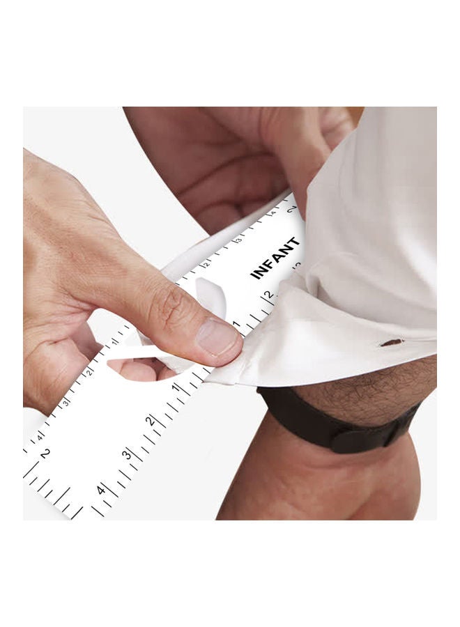 NIBEMINENT 4-Piece Alignment Craft Ruler PVC T-Shirt Measuring Tool White - Image 2