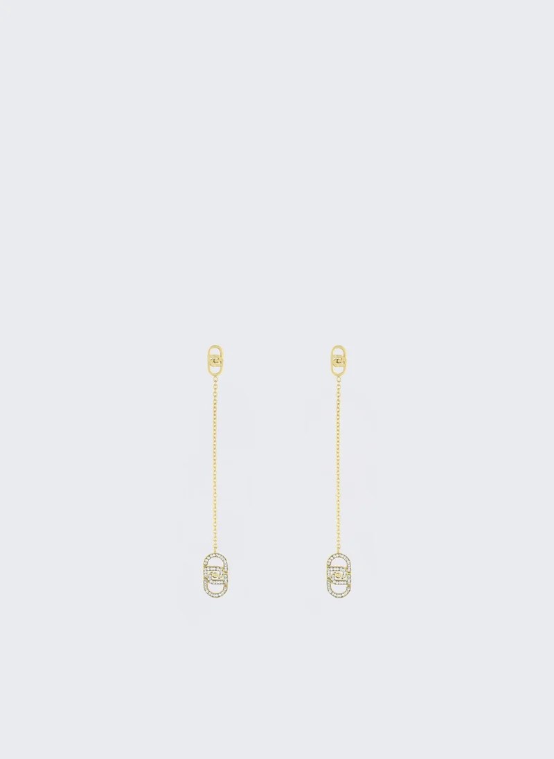 Liu Jo Earrings with rhinestones on monogram