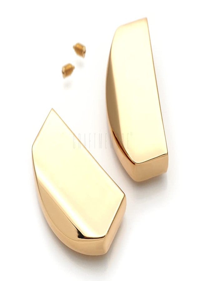 CRAFTMEMORE Belt Tip with Screw, Zipper Tip, Webbing Tip, Strap End Caps, DIY Sewing Craft 4 Pack SC19 (7/8 Inch, Gold) - Image 1