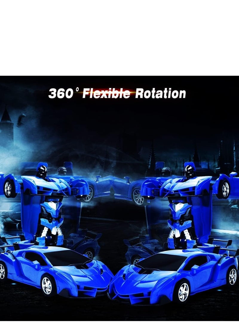 UniTrain Remote Control Transformer Car Robot Toy for Boys 1:18 -Drift RC Car Robot with Lights, Sounds, Soft Grip Tires, 360 Degree Turning - Birthday & Hobby Gift for Toddlers  - Image 3