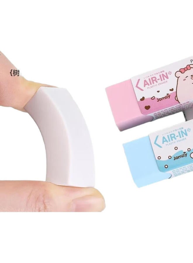 Plus Eraser, Jomily Limited Edition, Cute Cartoon Design For Students, Cleans Well With Less Debris, Pencil Eraser Er-060An, Yellow - Image 3