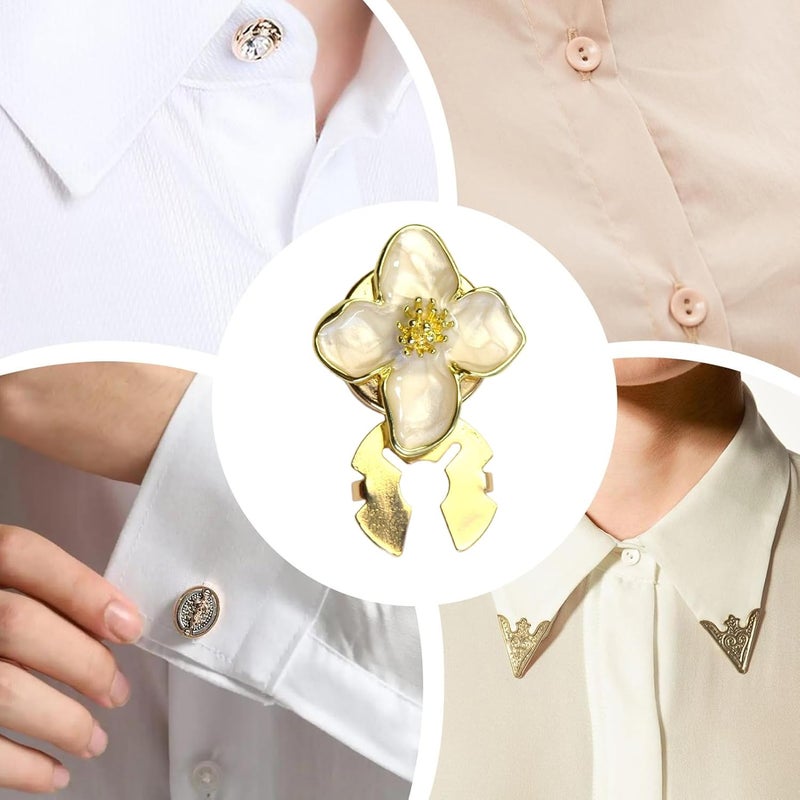 Button Jewelry Covers - Cufflinks Floral Decoration Cover | Crafts Flower Buttons - for Clothes Crafts Scarves Sweaters Shirts Blouses Dresses Coats Wedding - Image 4