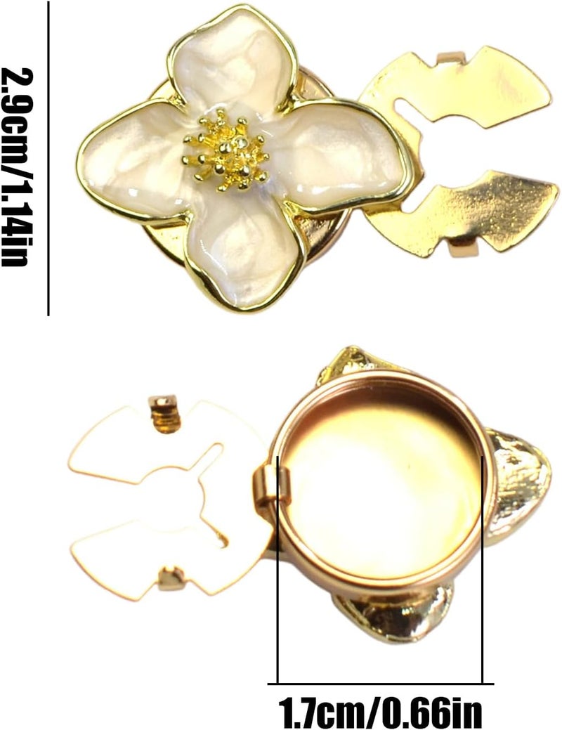 Button Jewelry Covers - Cufflinks Floral Decoration Cover | Crafts Flower Buttons - for Clothes Crafts Scarves Sweaters Shirts Blouses Dresses Coats Wedding - Image 5