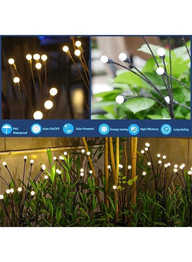بيوينتي 4 حزمة مجموع مصابيح الحديقة الشمسية 32LED -أضواء الحديقة الشمسية في الهواء الطلق  - Image 4