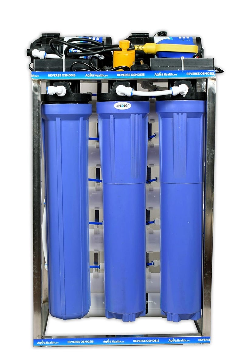 WHOLER WHOLER 50 Lph Commercial Ro Water Purifier PlantFilter Double Purification 50 Litre Per Hour With Uv Tds Adjuster Auto Shut Off Full Stainless Skid Works Upto 3000 Tds Of WaterSilver - Image 1