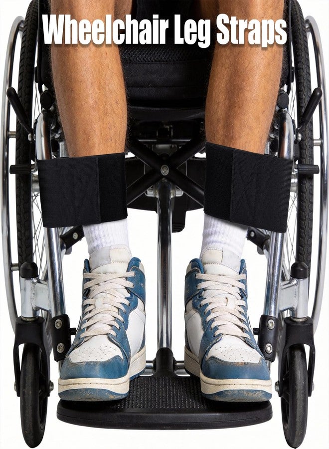 Elfzone Wheelchair Leg Strap - 3 Pack，Polyester Material, Breathable & Elastic - Foot, Calf & Seat Belt Restraints for Wheelchair (Length 40 in*1，Length 24 in*2) - Image 3