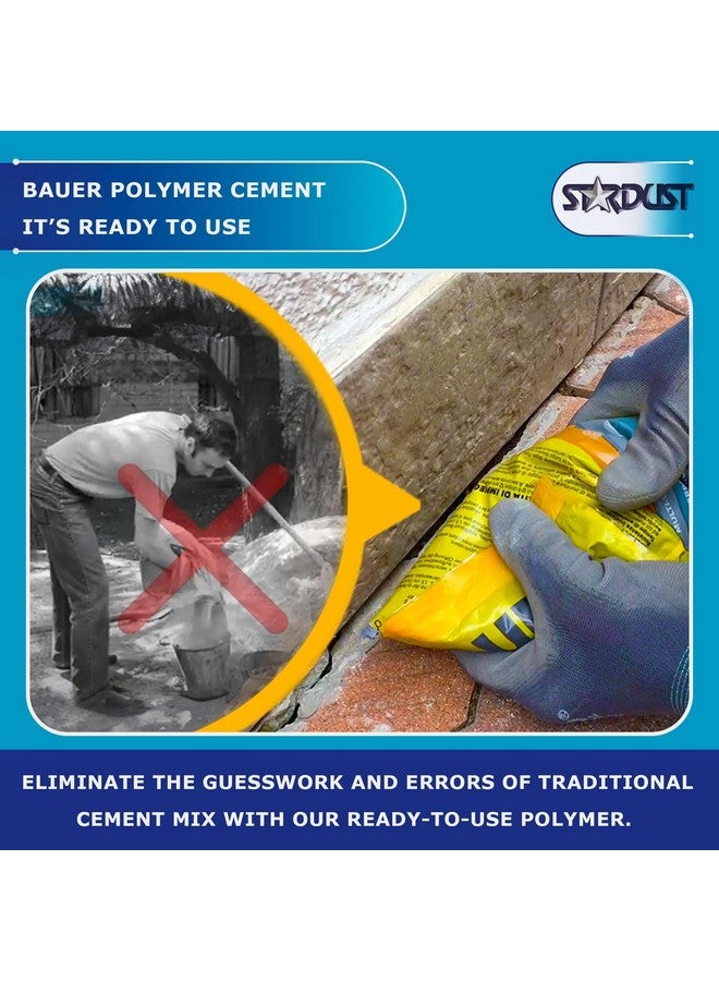 باوير أسمنت بوليمر فوري من باور، بديل جاهز للاستخدام للملاط والمواد اللاصقة - متعدد الاستخدامات لإصلاح شقوق الخرسانة، وشقوق بلاط الحجر، وإصلاح الطوب، ومريح، ومتين، وسهل التخزين - 2 كجم - Image 4