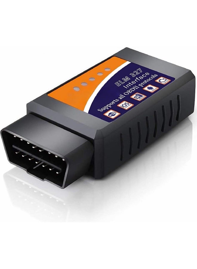 ترييو ماسح OBD2 متوافق مع بلوتوث ELM327 لـ Android وiOS - أداة فحص السيارات لفحص ضوء المحرك، قارئ أكواد الأعطال، أداة تشخيص سيارات (نسخة بلوتوث) - Image 1