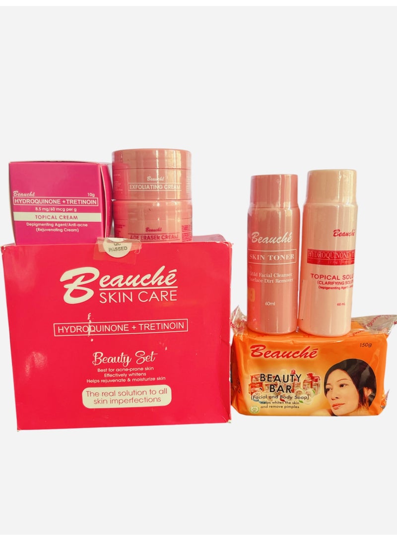 BEAUCHE Skin Care Beauty Set Hydroquinone + Tretinoin Skincare Kit for Oily and Acne-Prone Skin, Brightening, Moisturizing and Daily Skin Care Routine for Women - Image 3