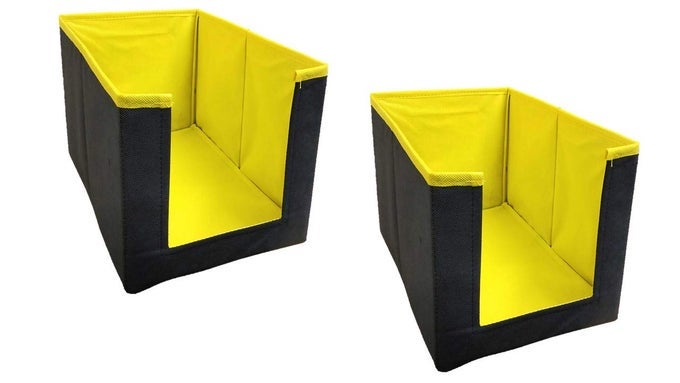 SHIRT STACKER WARDROBE ORGANIZER CLOTHING COVER NON WOVEN PACK OF 2 YELLOW