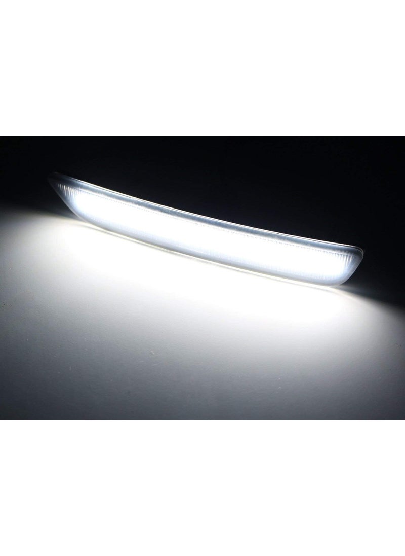 iJDMTOY iJDMTOY Smoked Lens 27-SMD White Full LED Side Marker Light Assembly Kit, Compatible with Ford 2010-2014 Mustang Front Bumper  - Image 2