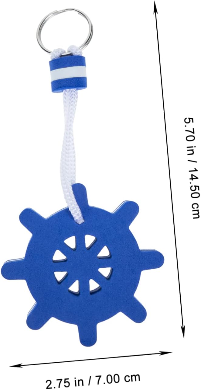ABOOFAN 10pcs Blue Floating Keychains EVA Foam Water Sports Key Rings Lightweight Buoyant Key Holders for Boating Swimming Sailing and Fishing Activities - Image 5