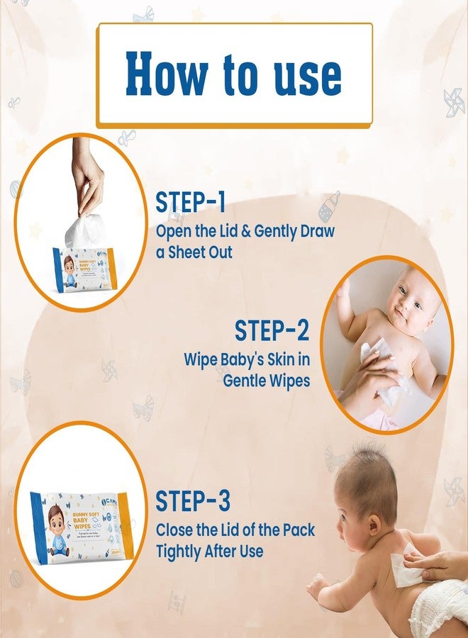 WROXTY Soft Cleansing Baby Wipes with Lid | Extra Thick & Moist Wet Wipes for Baby's Natural Baby Wet Wipes | 80 Wipes (Pack Of 1) - Image 4