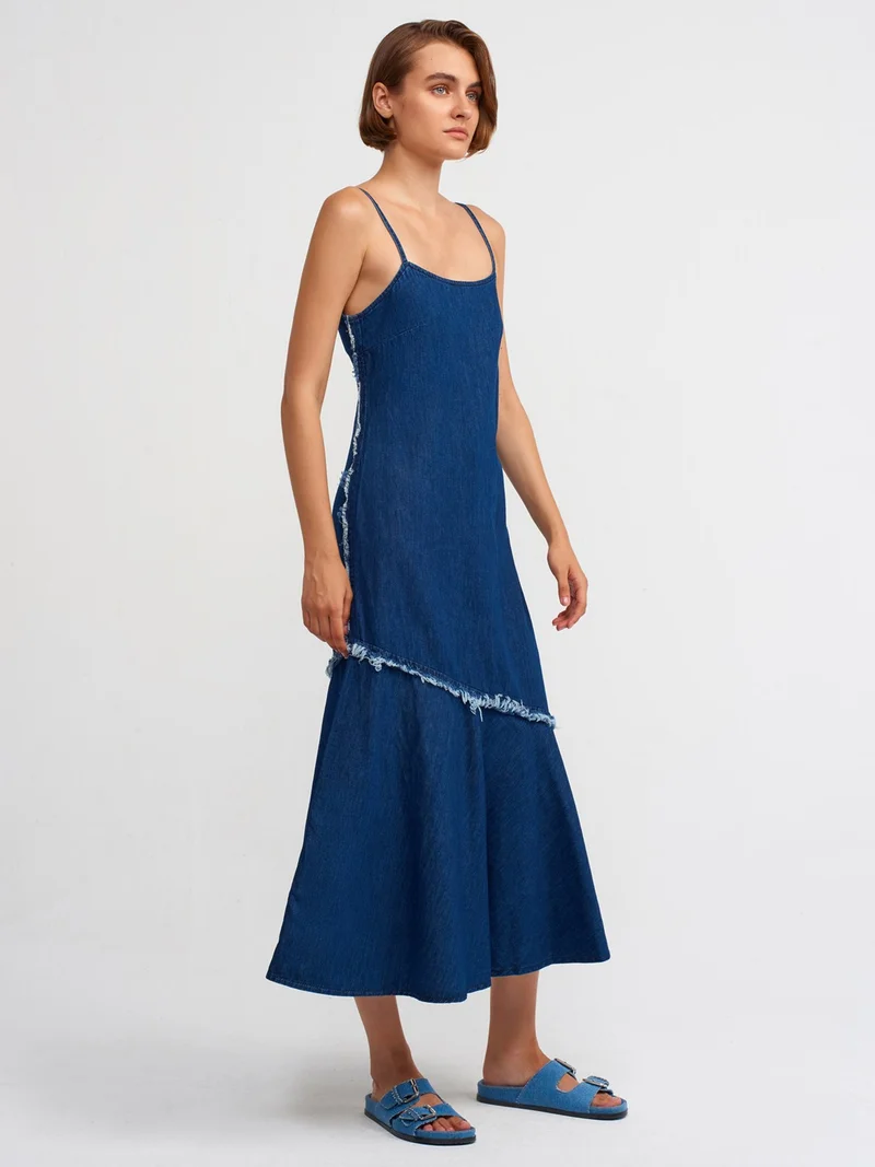 Dilvin Denim Midi Dress