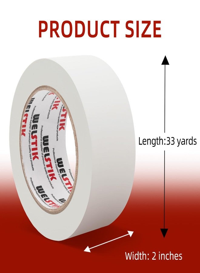 WELSTIK 2 Pack Gaffers Tape White,2" X 33 Yards-10% Longer-Heavy Duty Gaffer Floor Tape for Cables,TV Shoots, Theater Stage Setup,Interior Design,Residue Free,Non-Reflective Easy to Rip - Image 2