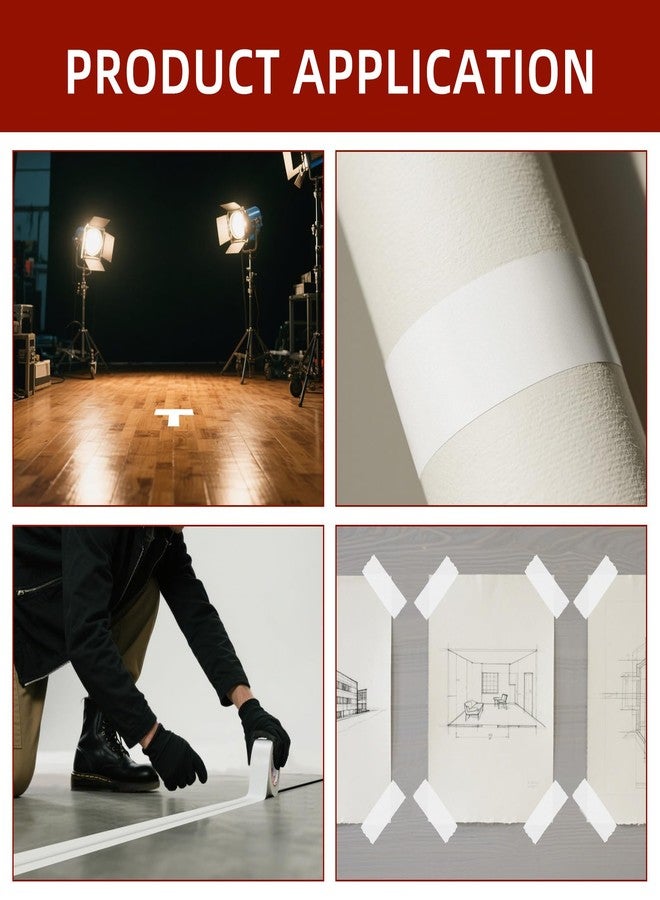 WELSTIK 2 Pack Gaffers Tape White,2" X 33 Yards-10% Longer-Heavy Duty Gaffer Floor Tape for Cables,TV Shoots, Theater Stage Setup,Interior Design,Residue Free,Non-Reflective Easy to Rip - Image 4