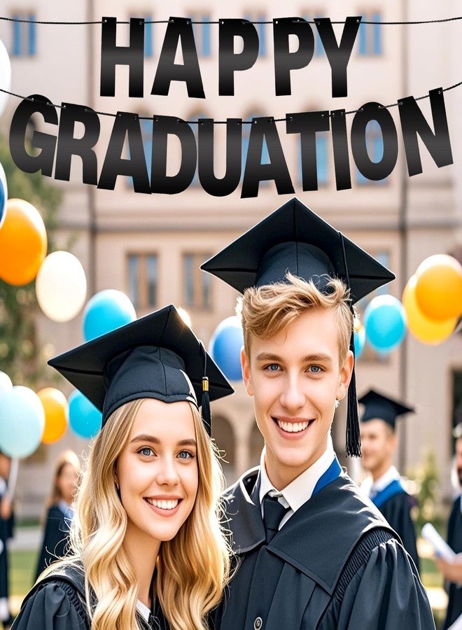 mifengda DIY Banner Kit with Letters Bright Black Customizable Birthday Banners Graduation Banner Custom Party Hanging Banners for Graduation Wedding Party Baby Shower Decoration (Bright Black) - Image 2