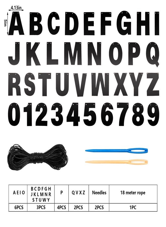 mifengda DIY Banner Kit with Letters Bright Black Customizable Birthday Banners Graduation Banner Custom Party Hanging Banners for Graduation Wedding Party Baby Shower Decoration (Bright Black) - Image 3