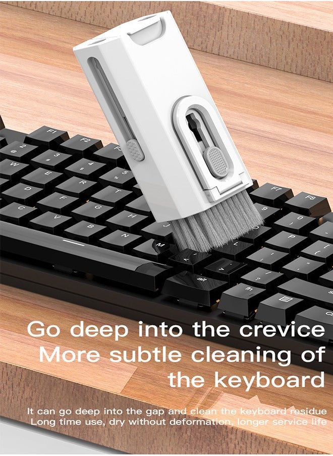 Generic - Latest 8 in 1 Keyboard Cleaning Kit, Laptop Cleaning Kit Keyboard Brush Cleaner Electronics Cleaner for Cell Phones/Earbuds/Camera Lens/Computer with Multifunctional Cleaning Tool - Image 1