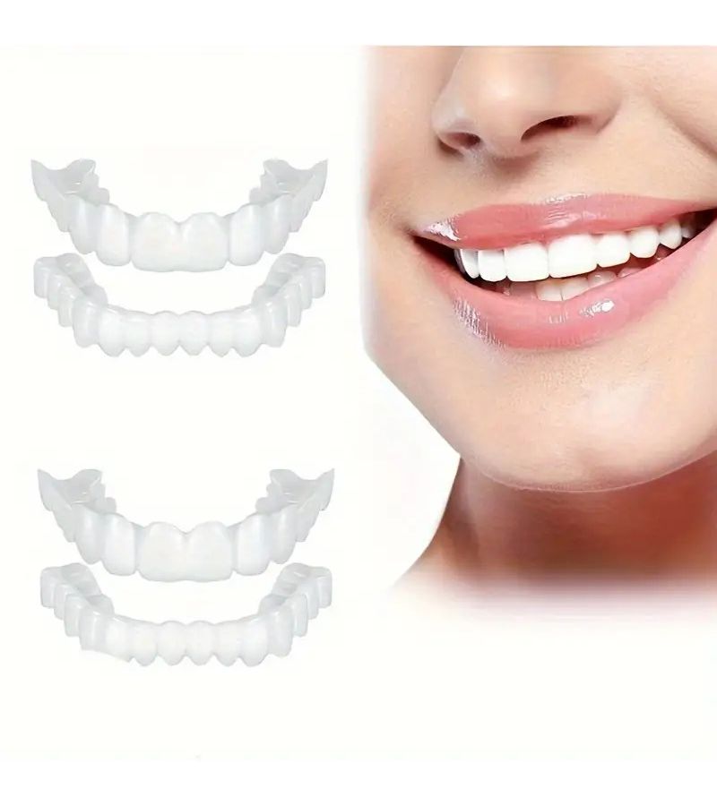 White Teeth Veneers Premium Edition Unisex Upper Lower Dental Set - Image 3