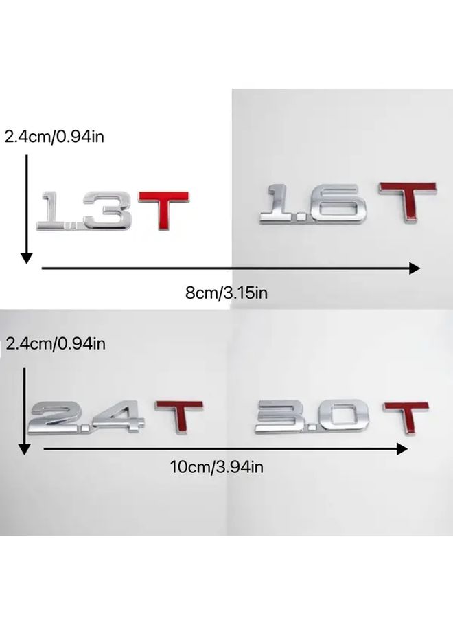 3D Metal Car Emblem Sticker 1.3 High End Car Styling Decal Universal Auto Displacement Emblem - Image 2