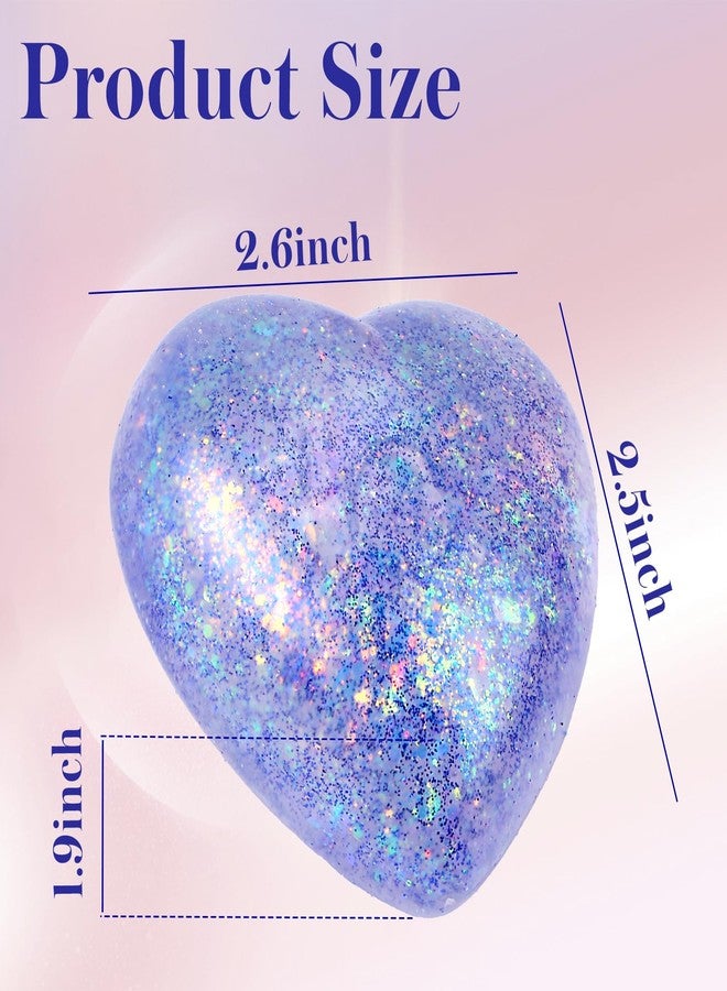 AiSiXin Heart Sugar Ball Stress Balls for Adults (Purple), Malt Sugar Ball Sensory Fidget Toys for Kids, Slow-Rise Squishy Sugar Stress Ball, Heart Shape Squeeze Toys for Stress Relief - Image 3