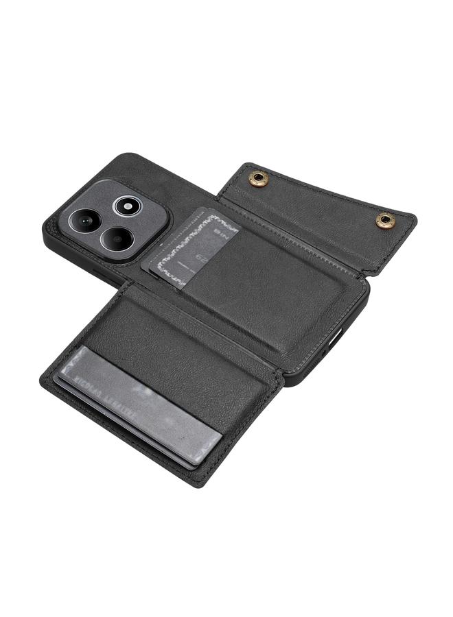 اس-توب جراب لهاتف Redmi Note 14 5G مزود بفتحات بطاقات مزدوجة ومشبك مغناطيسي - Image 3