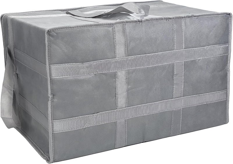 Yalin XXXL Large Insulated Cooler Bag, Styrofoam Cooler of Keep Food Hot or Cold, Reusable Double Zipper Food Delivery Bag for Grocery Shopping, 23" W x 15" H x 14" D (Grey, 3XL) - Image 4