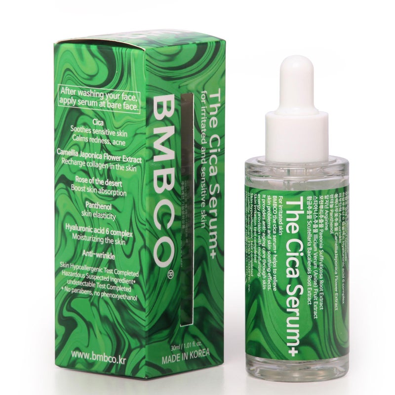 BMBCO The Cica Serum â€“ Calming & Balancing Ampoule for Sensitive Skin | Vegan Korean Skincare with Tiger Grass â€“ 30ml / 1.01 fl oz - Image 1
