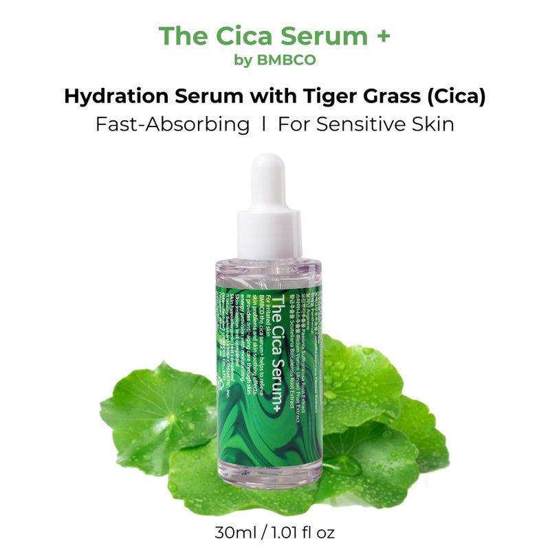 BMBCO The Cica Serum â€“ Calming & Balancing Ampoule for Sensitive Skin | Vegan Korean Skincare with Tiger Grass â€“ 30ml / 1.01 fl oz - Image 2