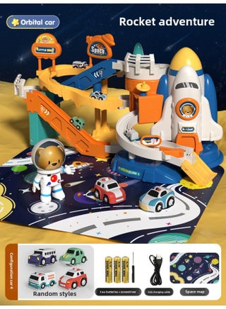 Space Rail Car To Break Through The Big Adventure Car Building Parking Small Train Children's Toy Boy 3 Years Old 4 Puzzle-Color:Gift Box -  4 Cars + Map - Three Modes  - Lifetime Warranty - pzsku/Z098F2CDB349246F7A432Z/45/1743496071/c4f80863-325d-4e81-9d67-4ec7904ecdb2