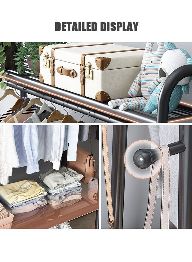 Clothes Rack Bedroom Room Clothes Storage Rack Household Mobile Coat Rack Indoor Light Luxury Clothes Rack Dormitory Balcony Simple Hanger - Image 3