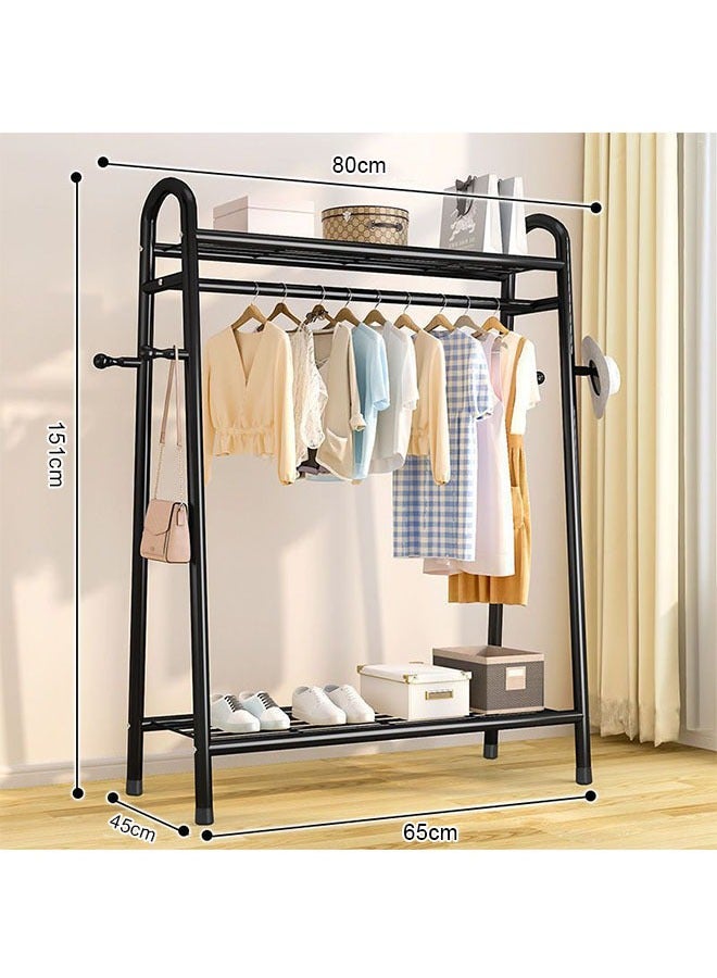Clothes Rack Bedroom Room Clothes Storage Rack Household Mobile Coat Rack Indoor Light Luxury Clothes Rack Dormitory Balcony Simple Hanger - Image 2