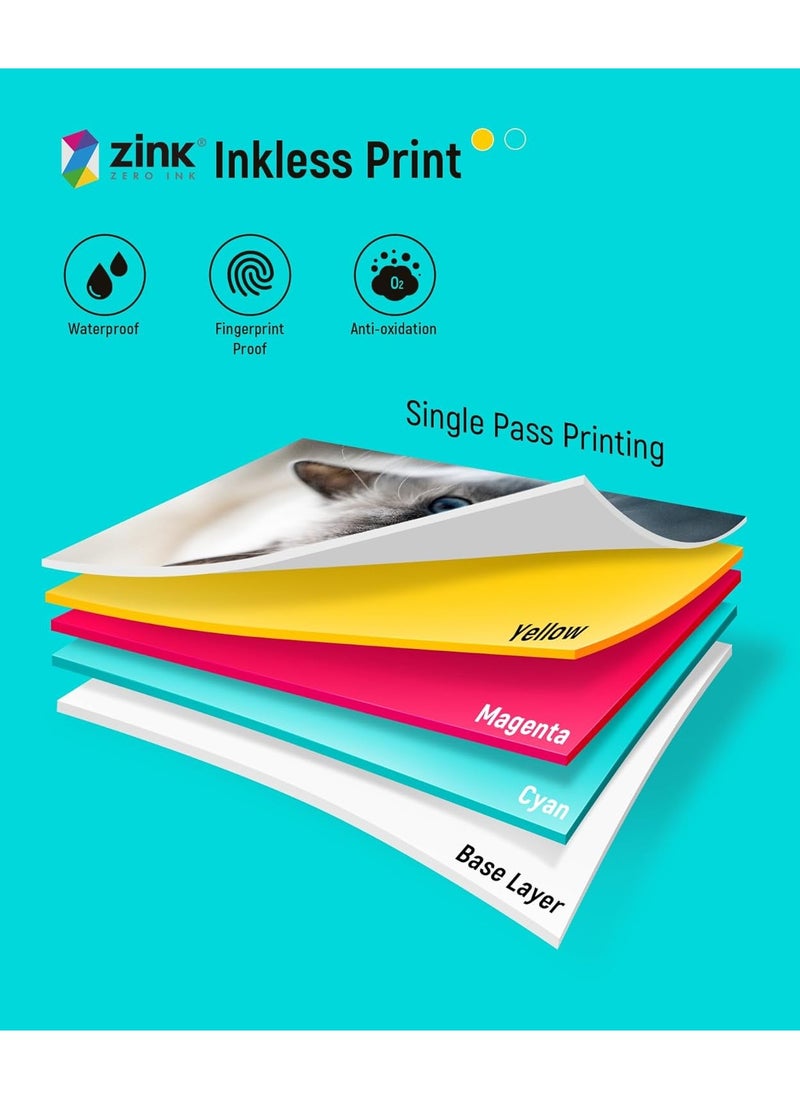 Liene - Liene Zink Photo Paper 2x3″ 50 Sheets, Liene Premium Photo Printer Paper with Adhesive Back, Waterproof, Smudge Proof, Tear Proof, Instant Photo Paper Compatible with Liene 2x3″ Photo Printer Scrapbook - Image 1