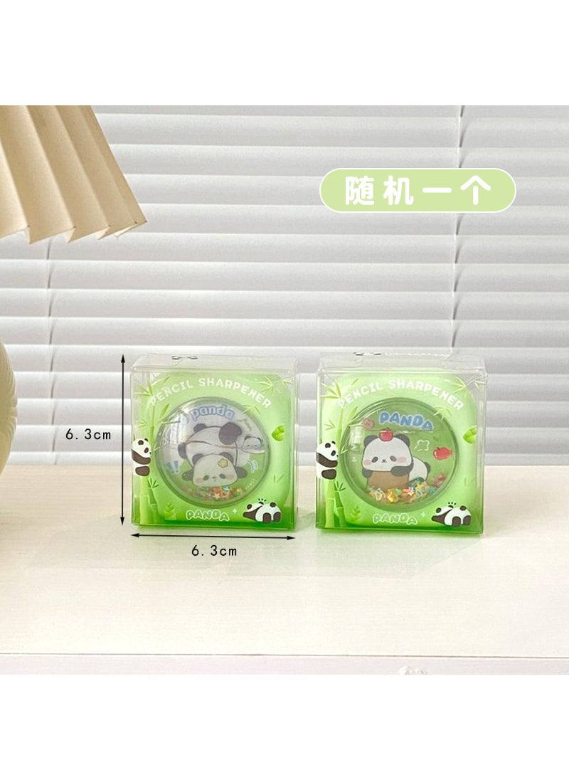 Generic - Cute Panda Pencil Sharpener, Portable Dual Hole Red panda (random one) - Image 1