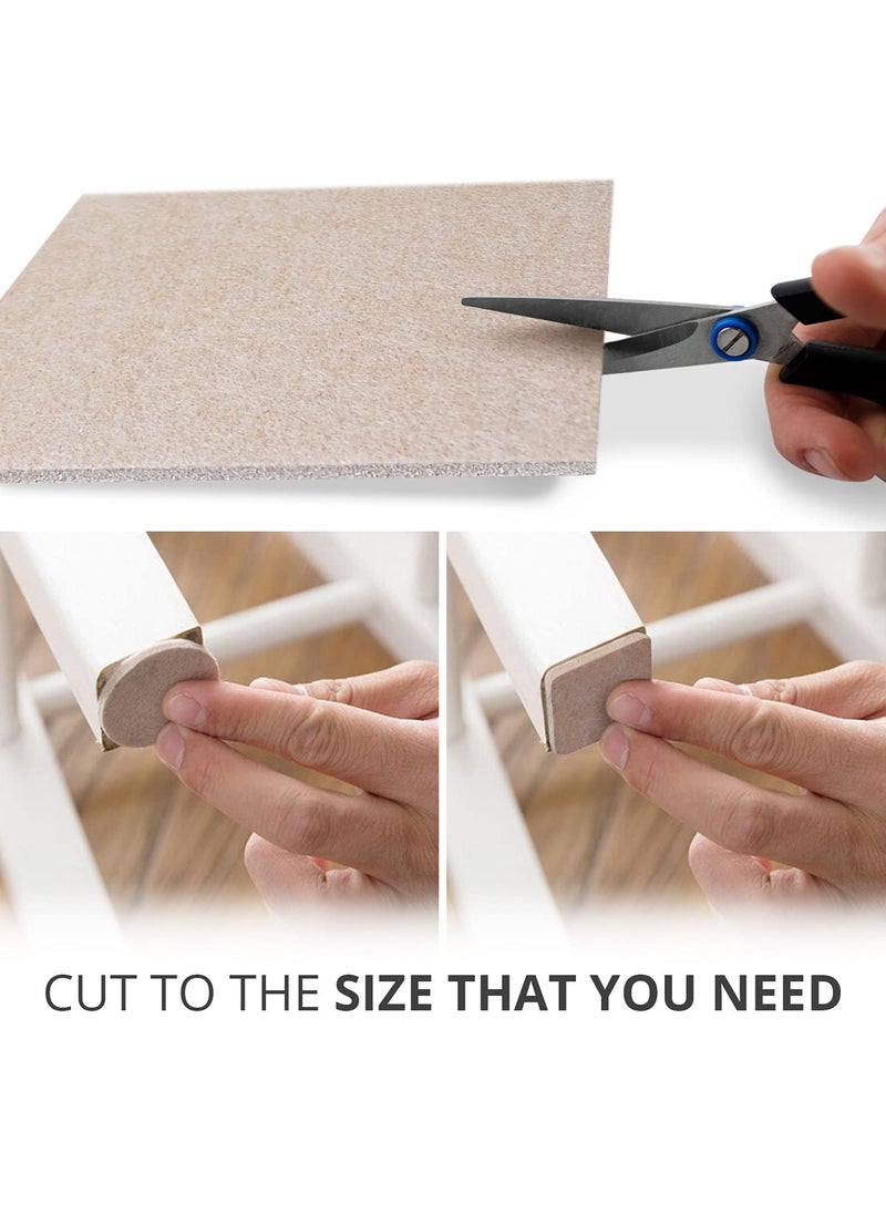 X-Protector Felt Furniture Pads X-PROTECTOR - 8 Pack Premium 8”x6” Heavy Duty 1/5” Felt Sheets! Cut Furniture Felt Pads for Furniture Feet You Need – Best Furniture Pads for Hardwood Floors! Mix  - Image 5