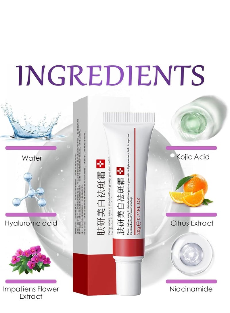 Dark Spot Cream for Face, 3 PCS Against Tired Skin Serum, 2-in-1 Day Care for More Glow and an Even Complexion,Each 20g - Image 4